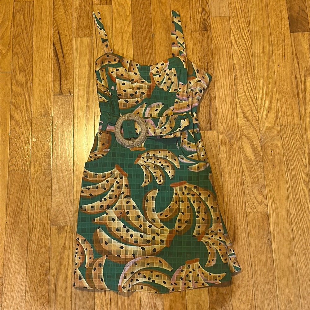 🍌 Farm Rio Raining Banana Mini Dress 🍌